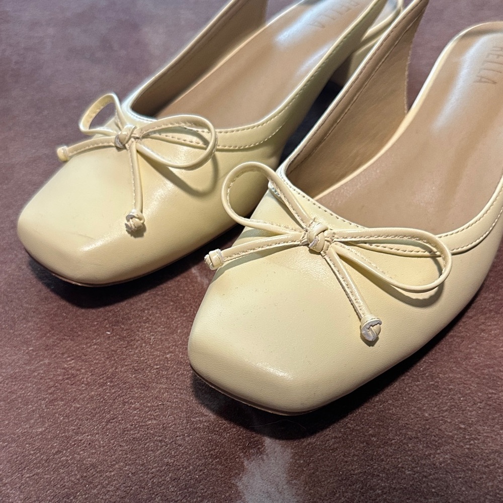 Yellow Bow Slingback Mules - Picture 5 of 6